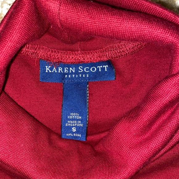Women’s Karen Scott long sleeve turtle neck top - Picture 2 of 2